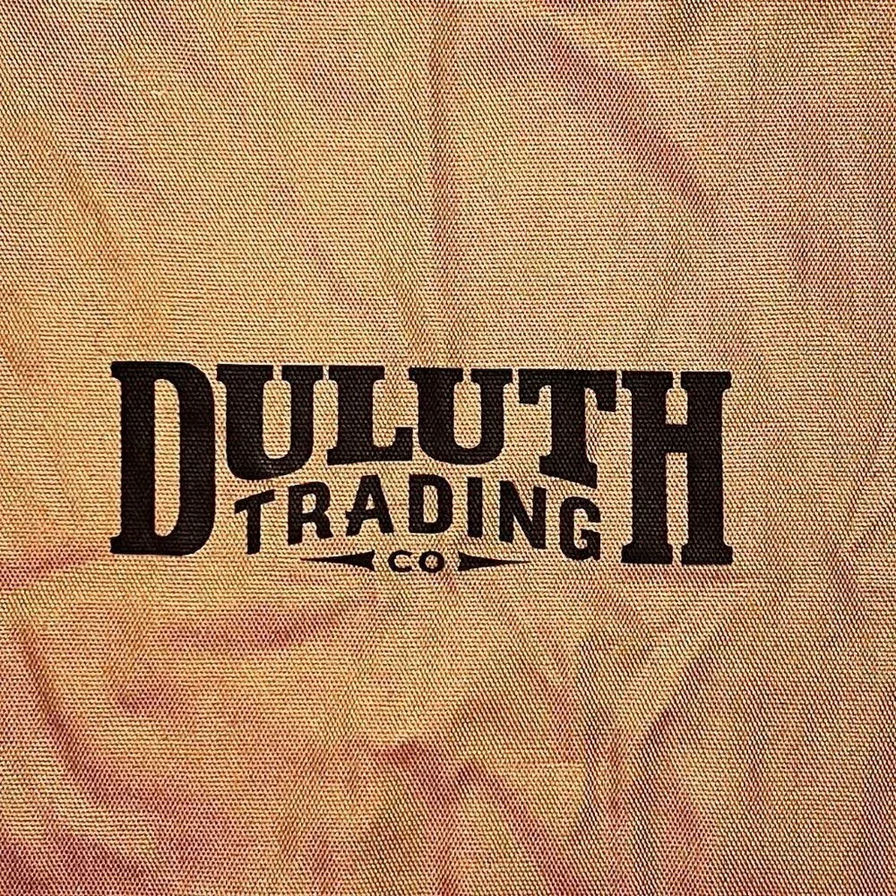 DULUTH TRADING Brown Canvas Drawstring Bag NEW